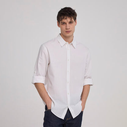 Classic Collar Long Roll Up Sleeve Shirt