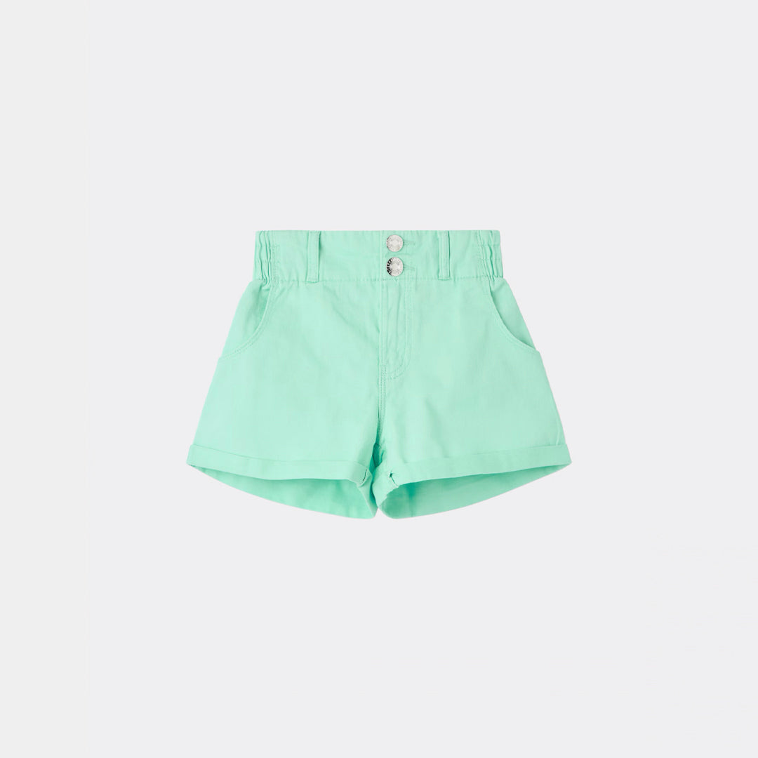 Paperbag Denim Shorts