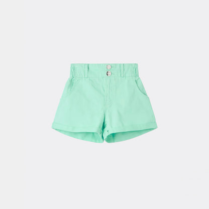 Paperbag Denim Shorts