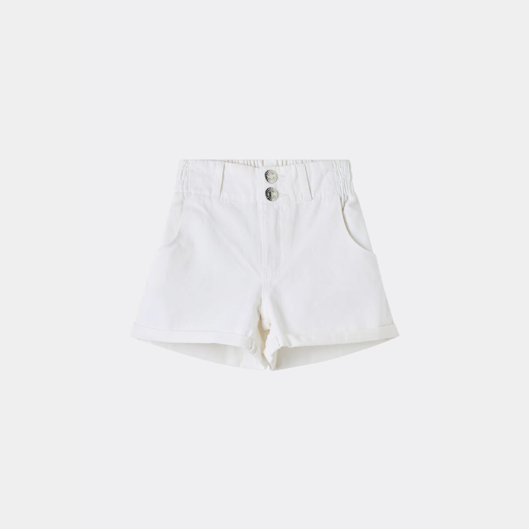 Paperbag Denim Shorts