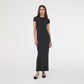 Crew Neck Short Sleeve Long Dress