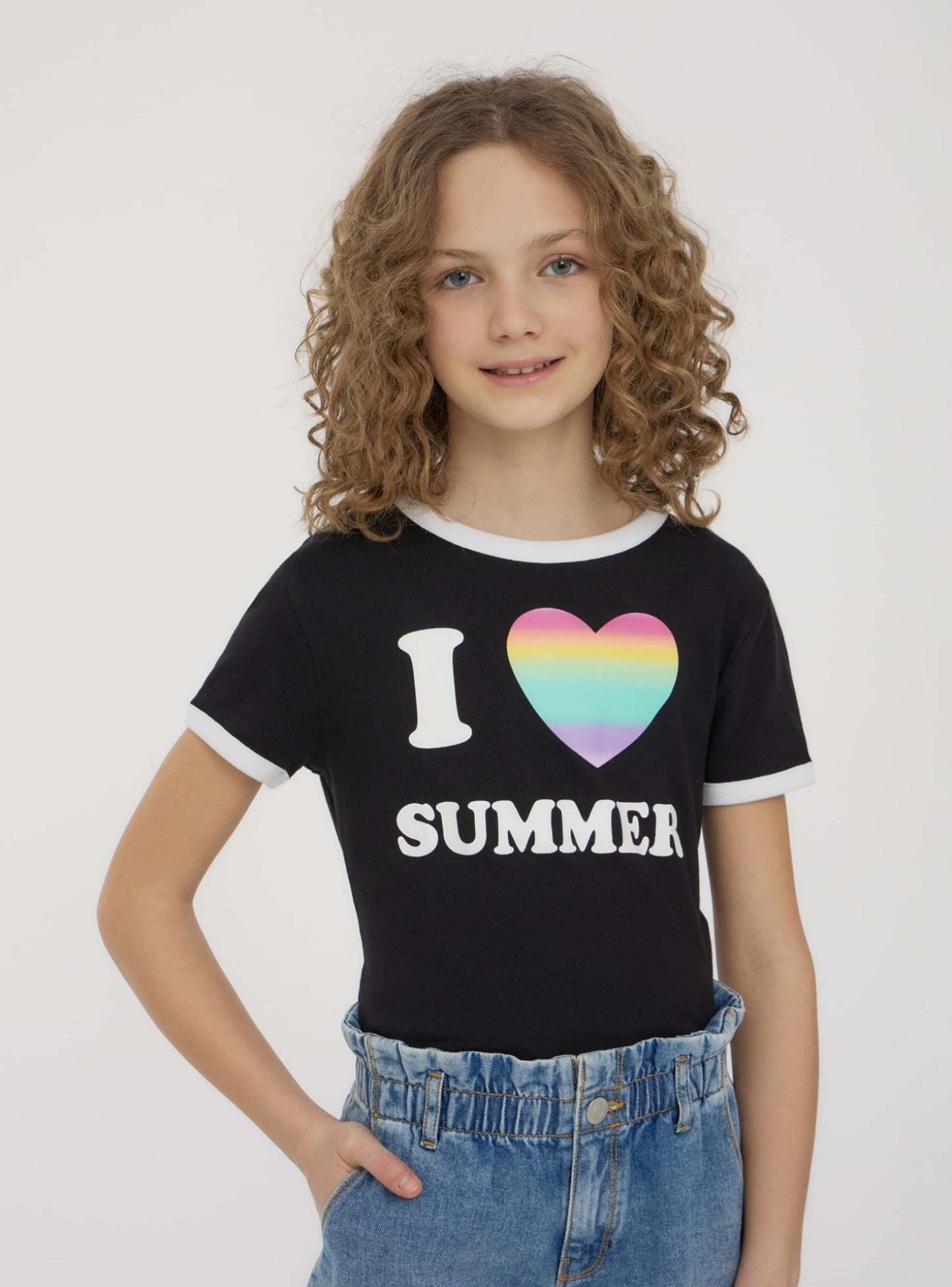 Kids Girls Short-sleeved T-shirt