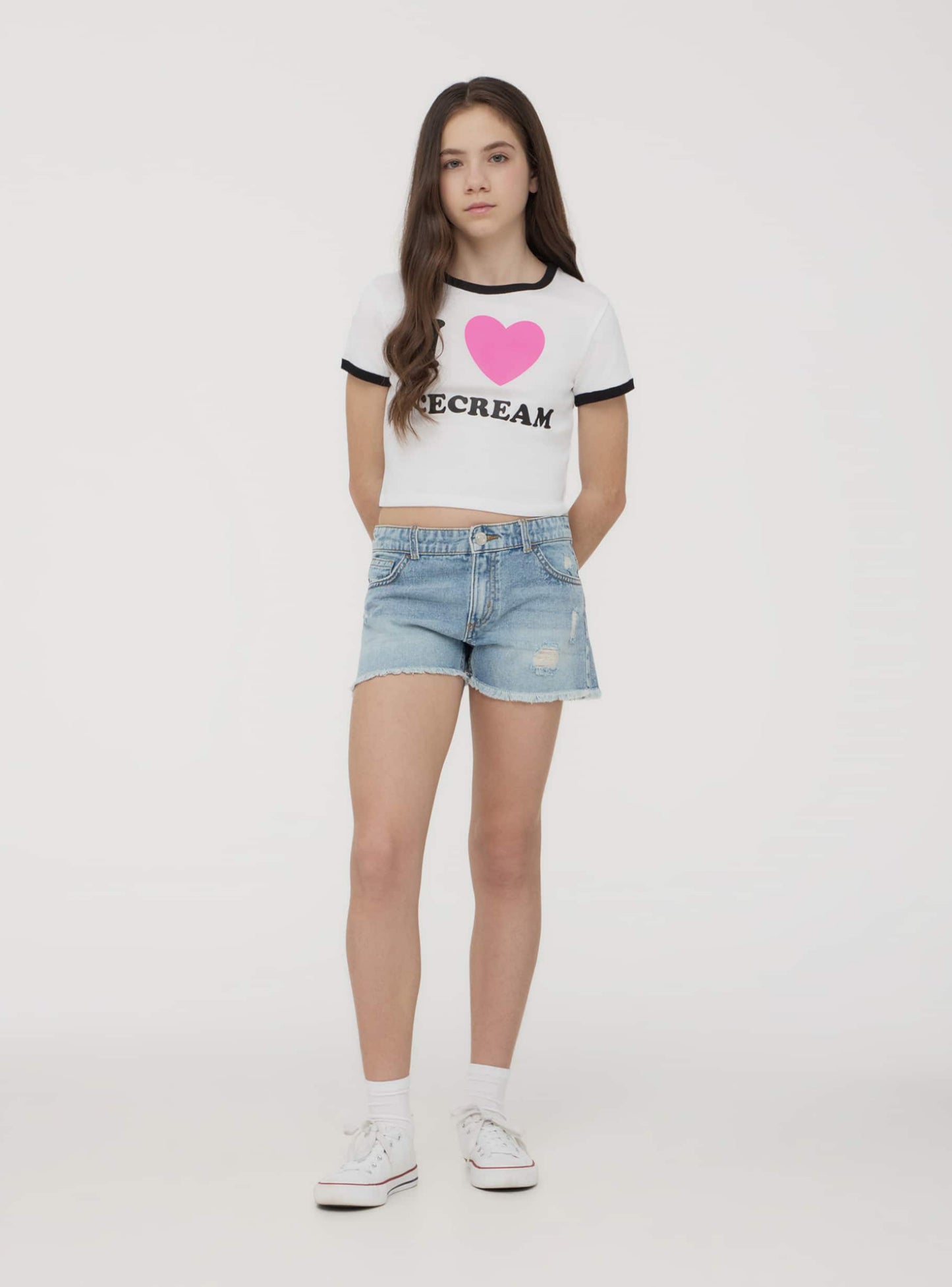 Kids Girls Short-sleeved T-shirt