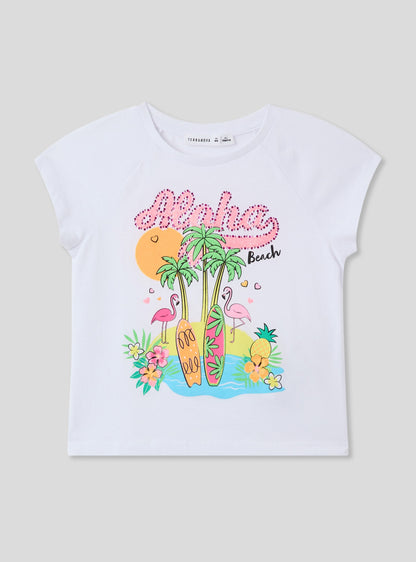 Kids Girls Short-sleeved T-shirt