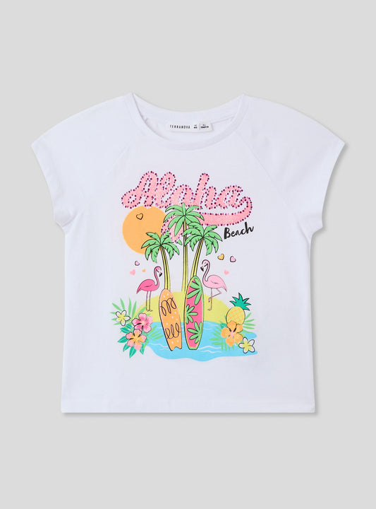 Kids Girls Short-sleeved T-shirt