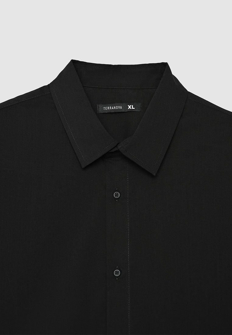 Men's Plain Colour Long Sleeve Shirt