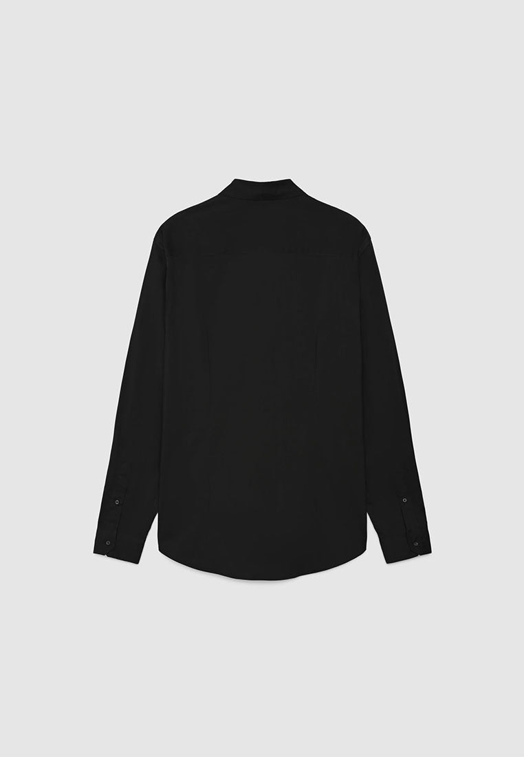 Men's Plain Colour Long Sleeve Shirt