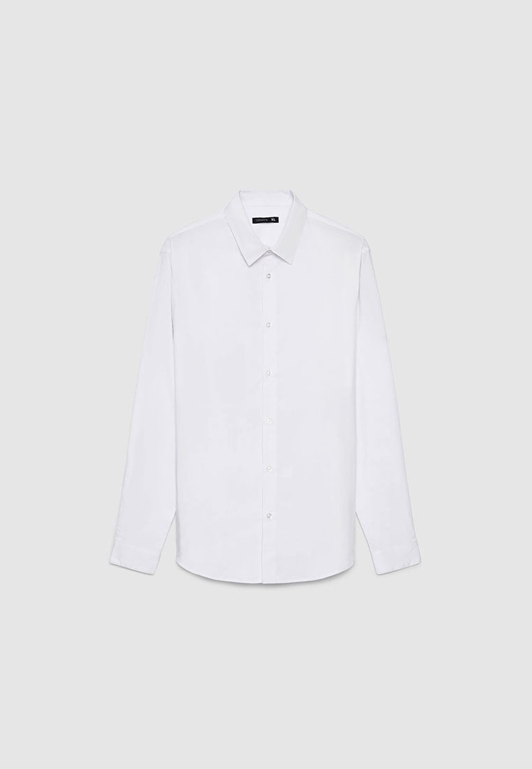 Men's Plain Colour Long Sleeve Shirt