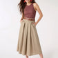 Women's Flared Skirt with Belt