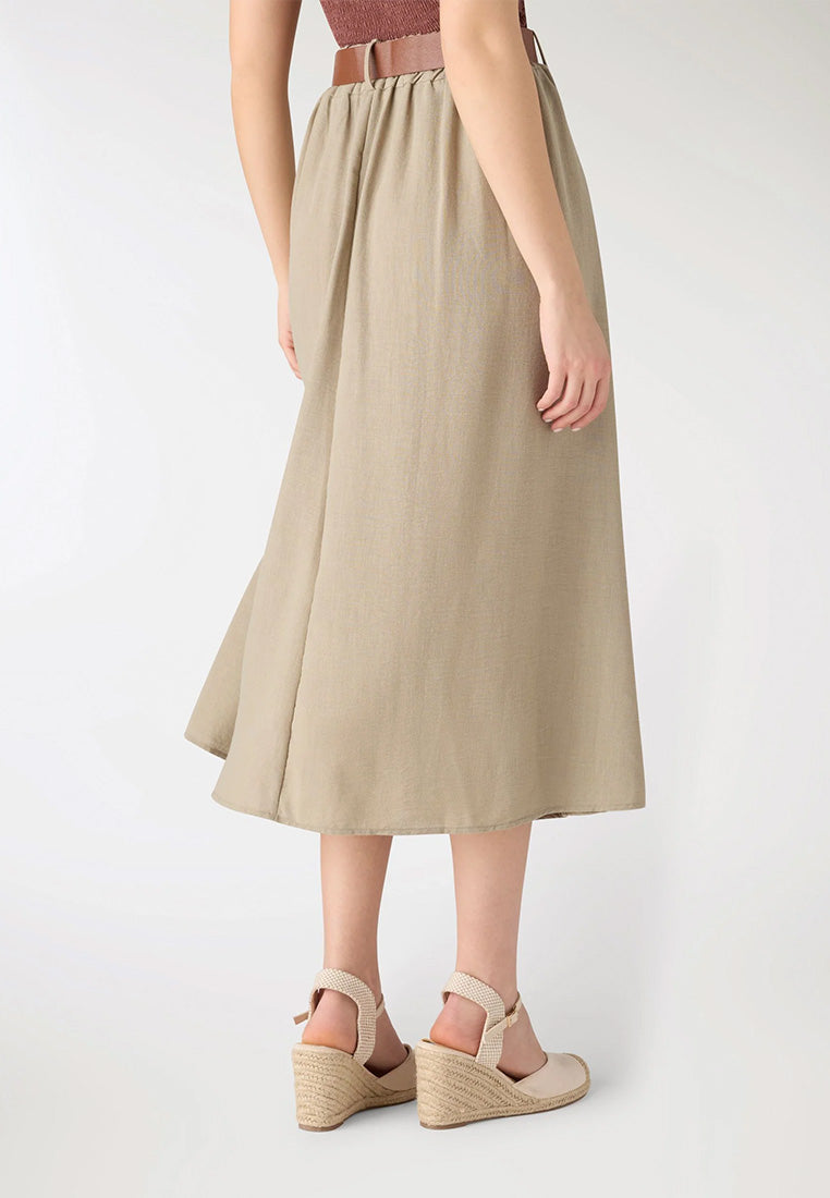 Women's Flared Skirt with Belt