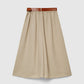 Women's Flared Skirt with Belt