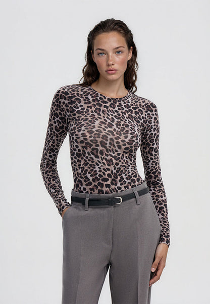 Women's Long Sleeve Patterned T-Shirt