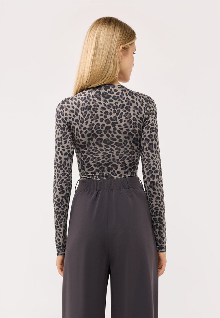 Women's Long Sleeve Patterned T-Shirt