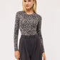 Women's Long Sleeve Patterned T-Shirt