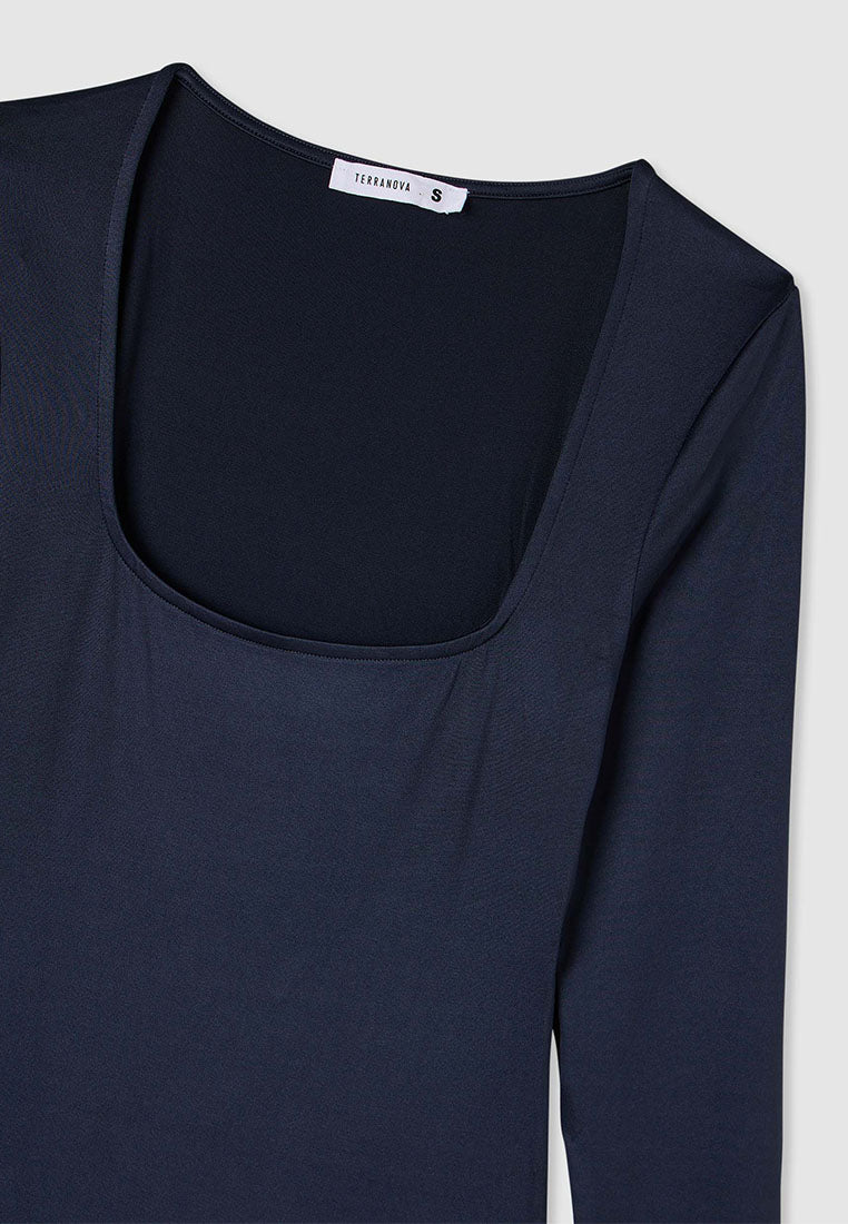 Women's Plain Colour Long Sleeve T-Shirt