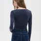 Women's Plain Colour Long Sleeve T-Shirt