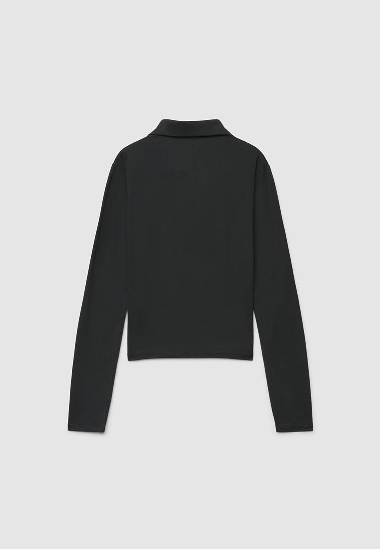 Women's Long-sleeved T-shirt with polo collar