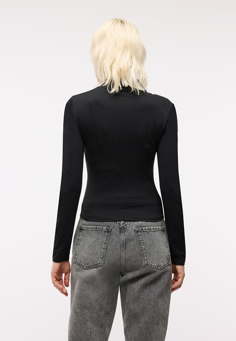 Women's Long-sleeved T-shirt with polo collar