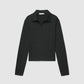 Women's Long-sleeved T-shirt with polo collar