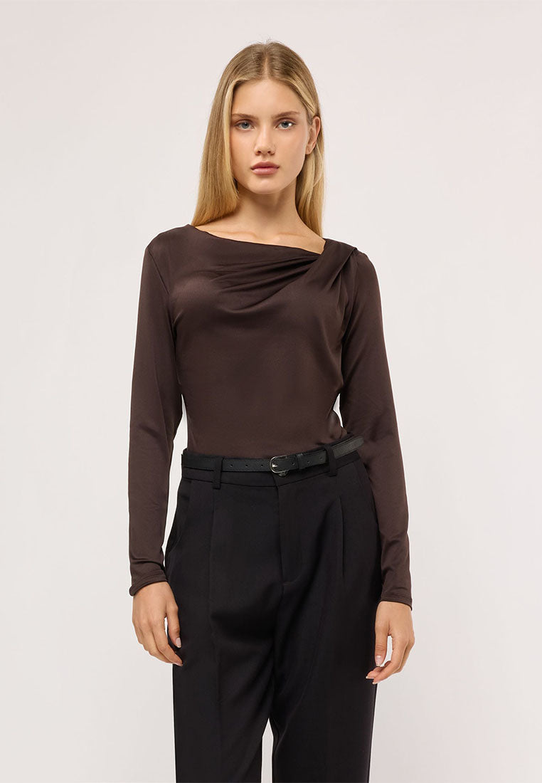 Women's Plain Colour Long Sleeve T-Shirt