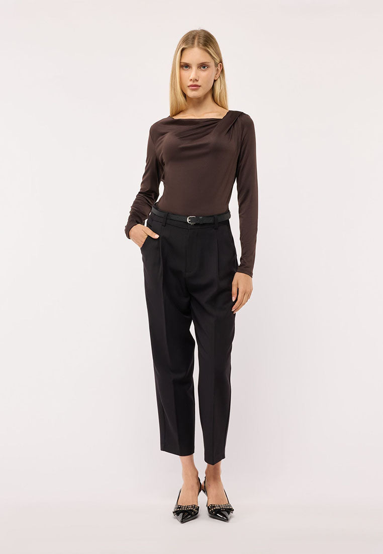 Women's Plain Colour Long Sleeve T-Shirt