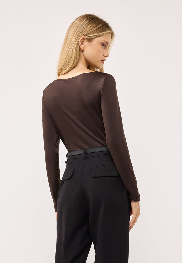 Women's Plain Colour Long Sleeve T-Shirt