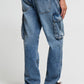 Men's Long Solid Colour Jeans Trousers