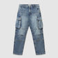 Men's Long Solid Colour Jeans Trousers