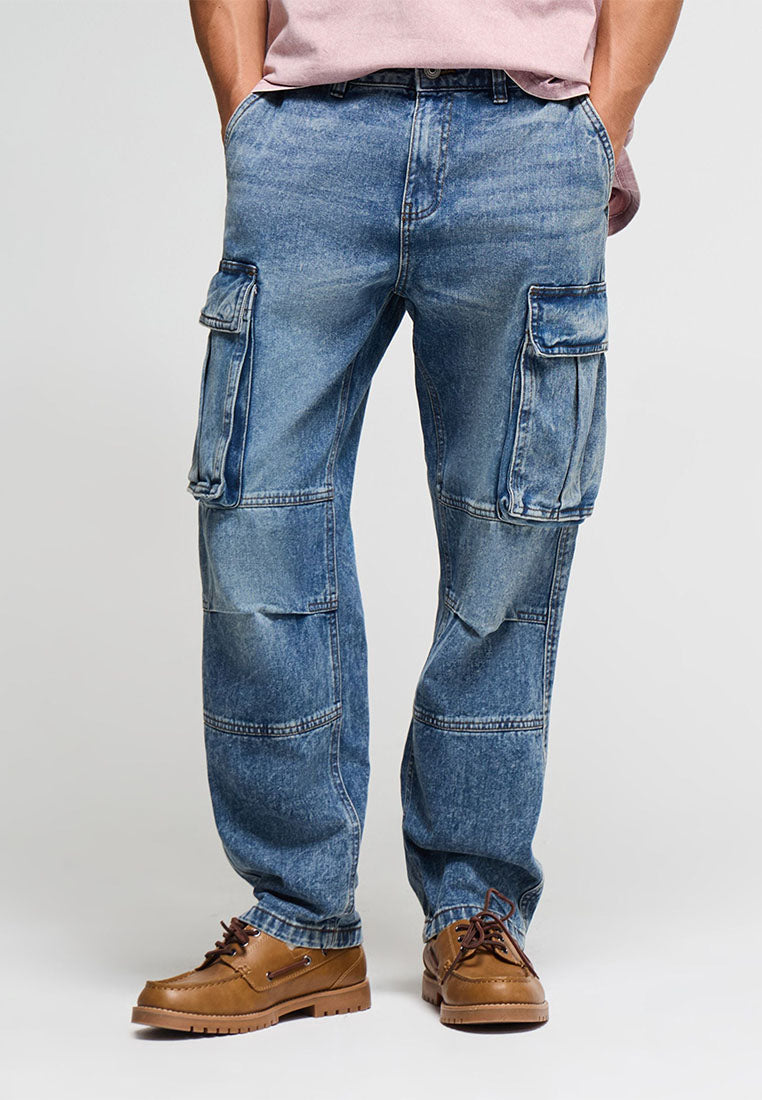 Men's Long Solid Colour Jeans Trousers