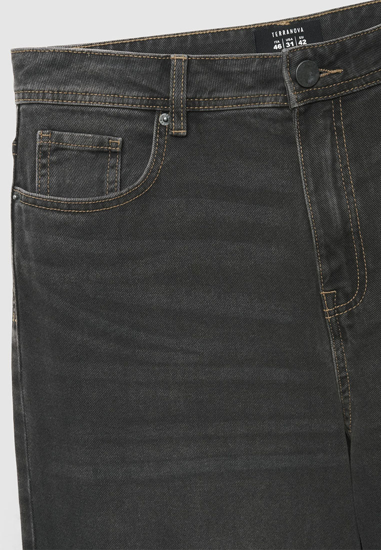 Men's Long Solid Colour Jeans Trousers