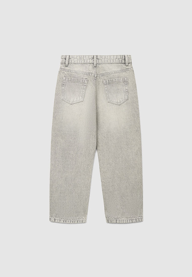 Long Solid Colour Jeans Trousers for Boys