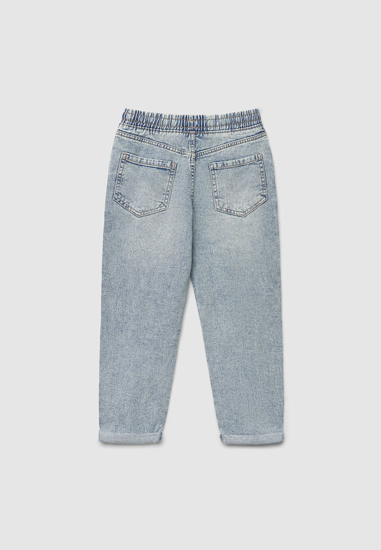 Long Solid Colour Jeans Trousers for Boys