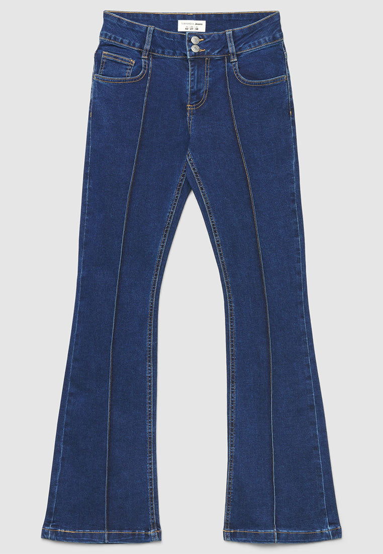 Women's Long Solid Colour Jeans Trousers