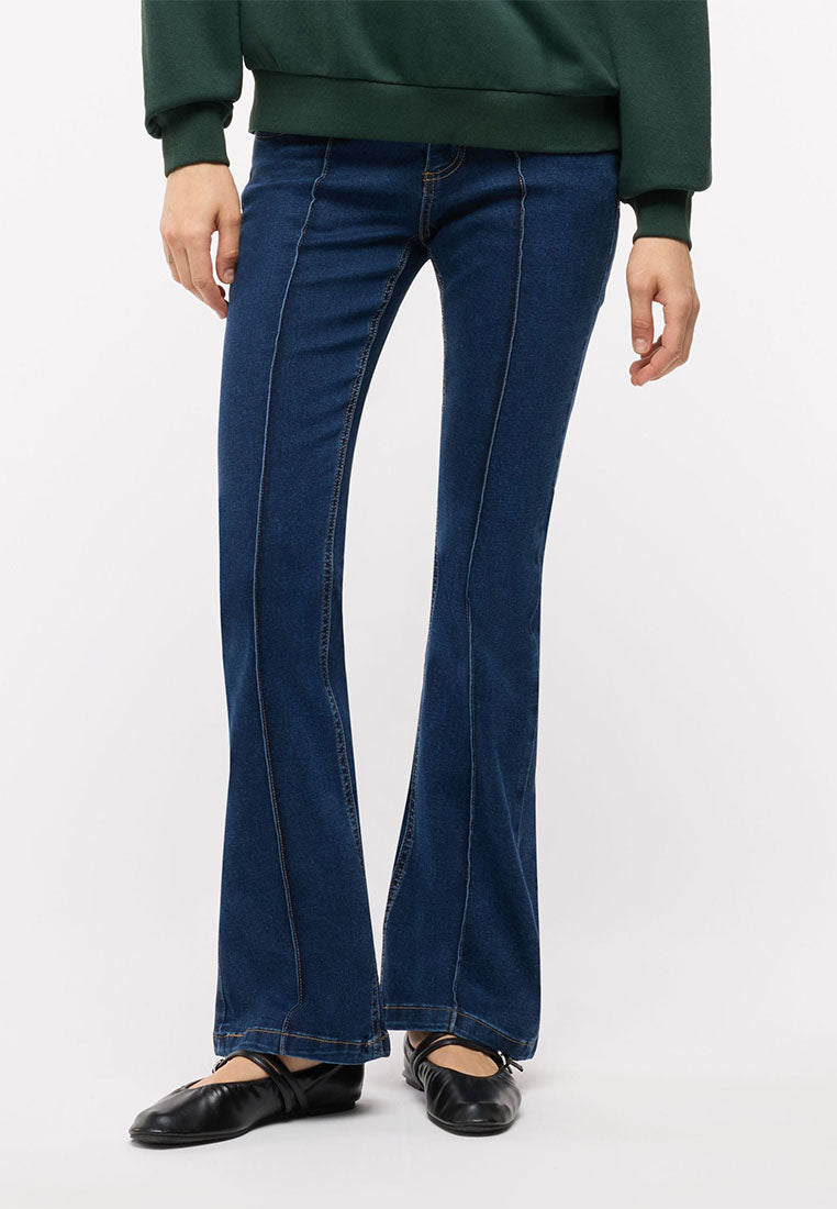 Women's Long Solid Colour Jeans Trousers