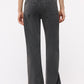Women's High-waisted straight-leg jeans in a solid colour