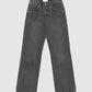 Women's High-waisted straight-leg jeans in a solid colour