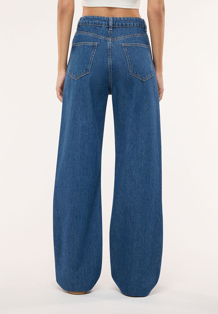 Women's Long Solid Colour Jeans Trousers