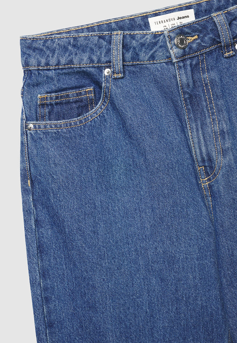 Women's Long Solid Colour Jeans Trousers