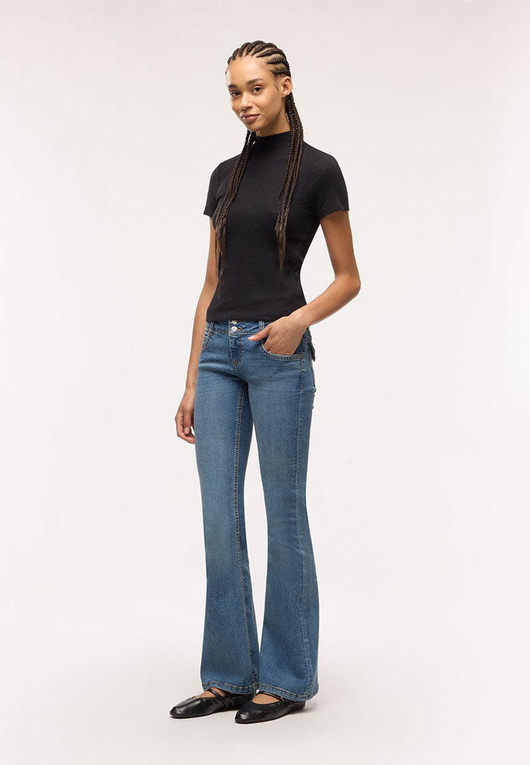Women's Long Solid Colour Jeans Trousers