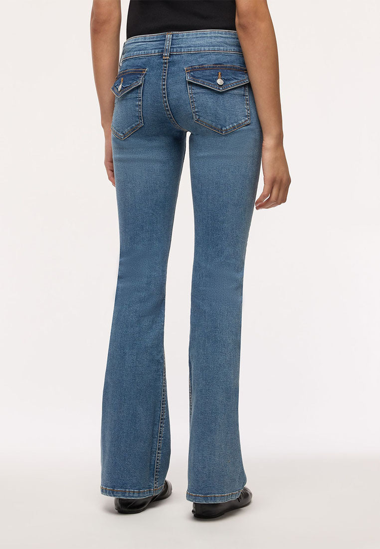 Women's Long Solid Colour Jeans Trousers