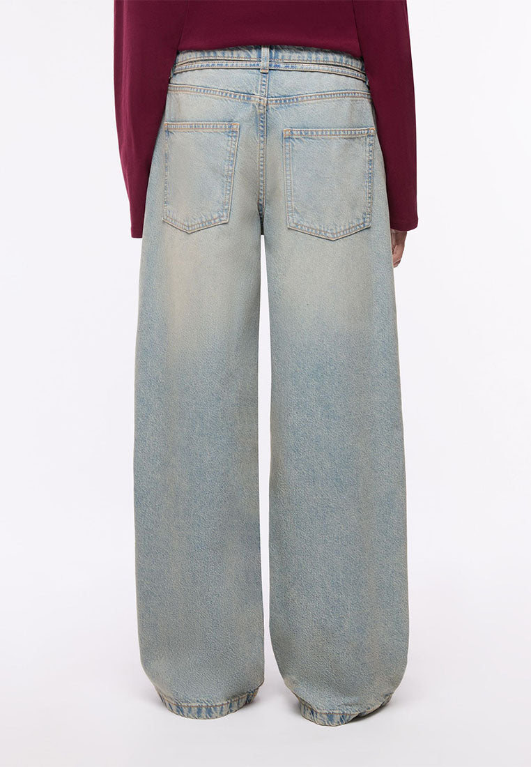 Women's Long Solid Colour Jeans Trousers