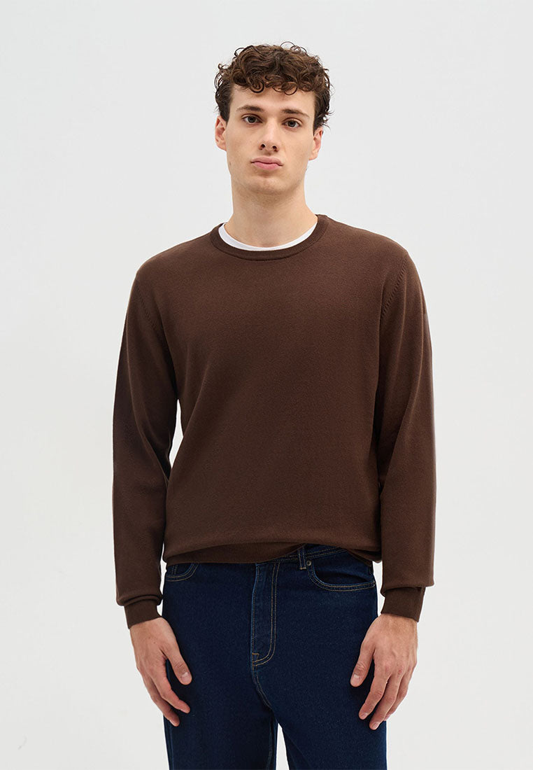 Men's Plain Crew Neck Sweater