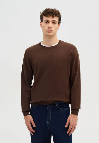 Men's Plain Crew Neck Sweater