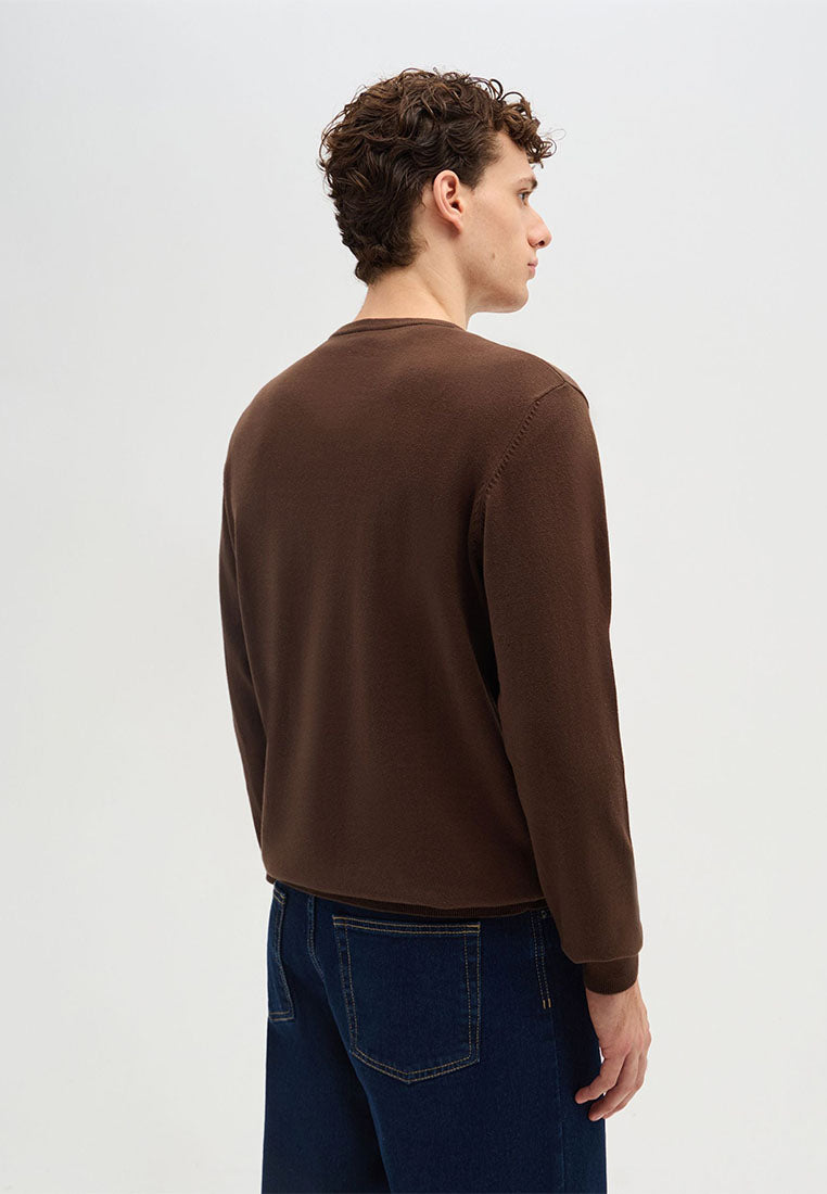 Men's Plain Crew Neck Sweater