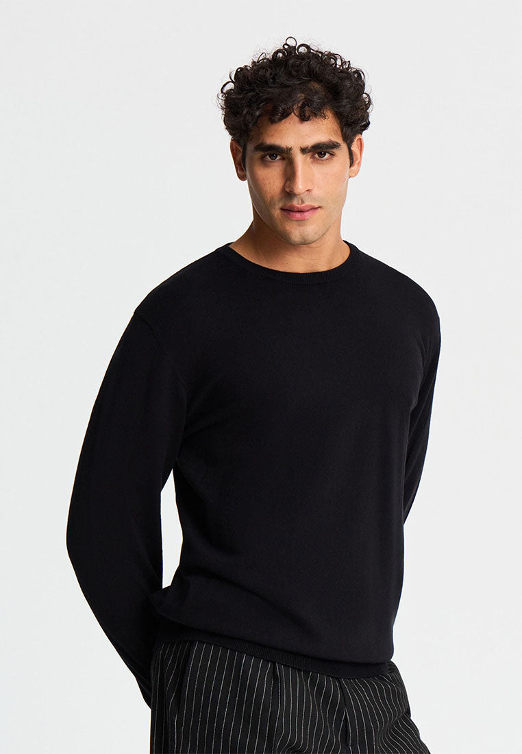 Men's Plain Crew Neck Sweater