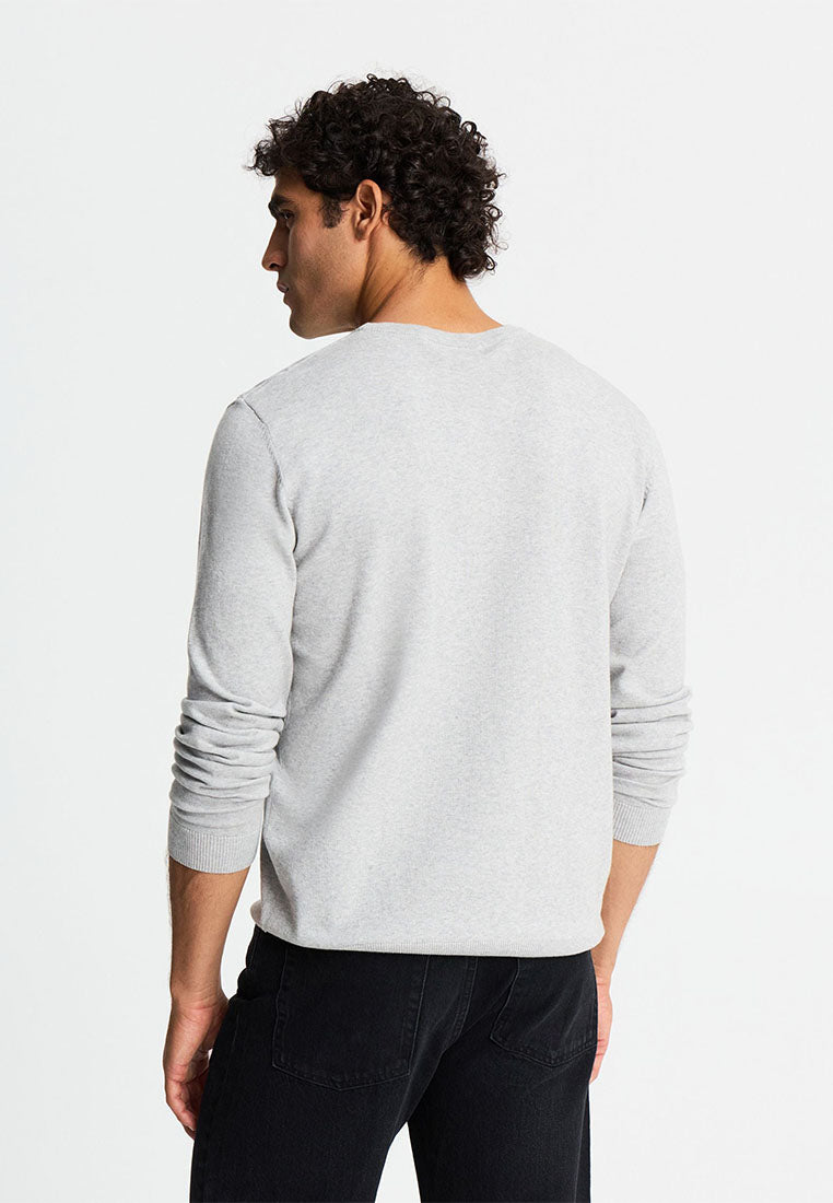 Men's Plain Crew Neck Sweater
