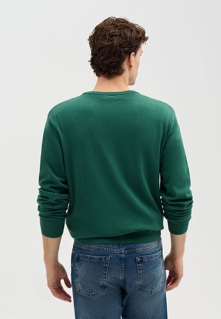 Men's Plain Crew Neck Sweater