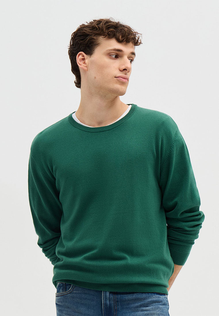 Men's Plain Crew Neck Sweater