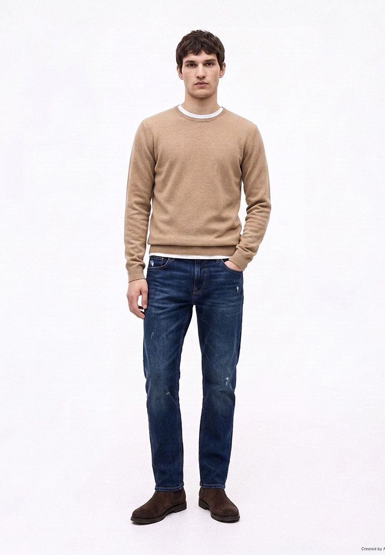 Men's Plain Crew Neck Sweater