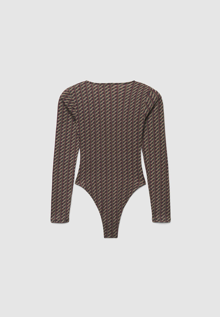 Women's Long Sleeve Patterned T-Shirt